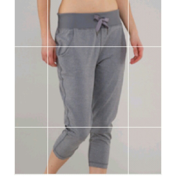 lululemon athletica Pants - Lululemon grey free fall crop pants